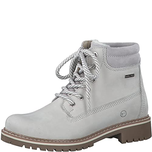 Tamaris Damen Bequemschuhe, Frauen Schnürschuhe,Wechselfußbett,DUOtex,wasserabweisend,warm gefüttert,Strassenschuhe,Light Grey,42 EU von Tamaris