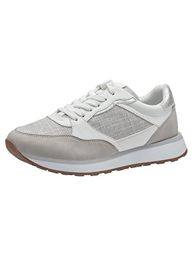 Tamaris Damen Bequemschuhe, Frauen Schnürschuhe,Wechselfußbett,Schnuerer,straßenschuhe,Strassenschuhe,Schnuerung,LT.Grey MET.CO,40 EU von Tamaris