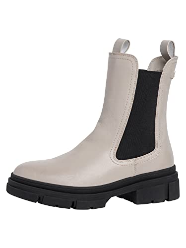 Tamaris Damen Chelsea-Stiefel, Grey Leather 1 25901 29 202, 38 EU von Tamaris