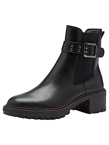 Tamaris Damen Chelsea Boots Leder; BLACK/schwarz; 39 EU Tamaris Damen Chelsea Boots Leder; BLACK/schwarz; 39 EU von Tamaris