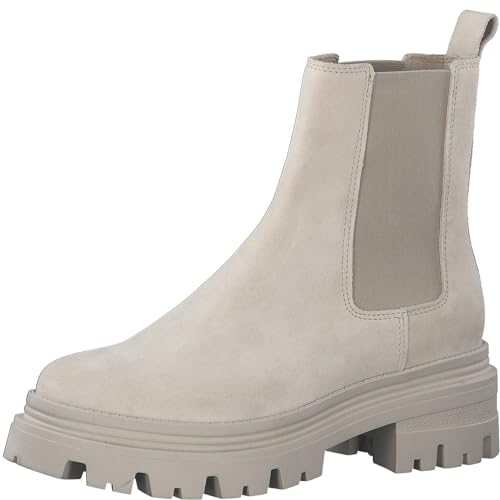 Tamaris Damen Chelsea Boots Leder Blockabsatz; ANTELOPE/braun; 41 EU von Tamaris