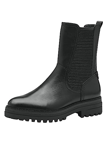 Tamaris Damen Chelsea Boots Leder; BLACK/schwarz; 40 von Tamaris