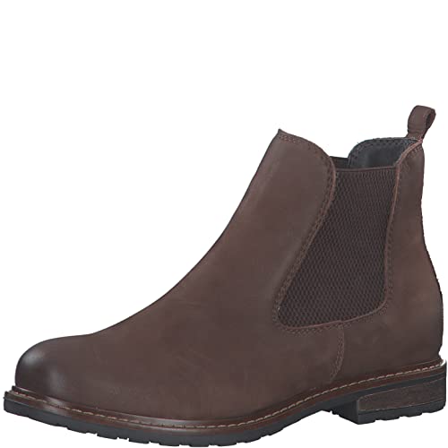 Tamaris Damen Chelsea Boots, Frauen Stiefeletten,Schlupfstiefel,Stiefel,Bootee,Booties,halbstiefel,Kurzstiefel,Chocolate NUB.,39 EU von Tamaris