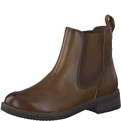 Tamaris Damen Chelsea Boots, Frauen Stiefeletten,TOUCHit-Fußbett,Booties,halbstiefel,Kurzstiefel,uebergangsschuhe,Cognac,41 EU von Tamaris