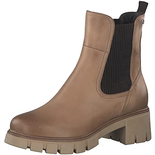 Tamaris Damen Chelsea Boots, Frauen Stiefeletten,TOUCHit-Fußbett,Kurzstiefel,uebergangsschuhe,uebergangsstiefel,Schlupfstiefel,NUT,37 EU von Tamaris