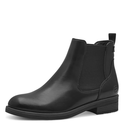 Tamaris Damen Chelsea Boots, Frauen Stiefeletten,TOUCHit-Fußbett,Stiefel,Bootee,Booties,halbstiefel,Kurzstiefel,uebergangsschuhe,Black,40 EU von Tamaris