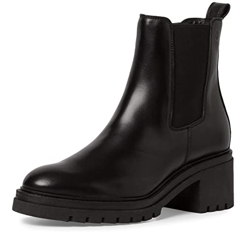 Tamaris Damen Chelsea Boots, Frauen Stiefeletten,TOUCHit-Fußbett,schlupfstiefel,hoch,boots,stiefel,bootee,booties,halbstiefel,BLACK,36 EU von Tamaris