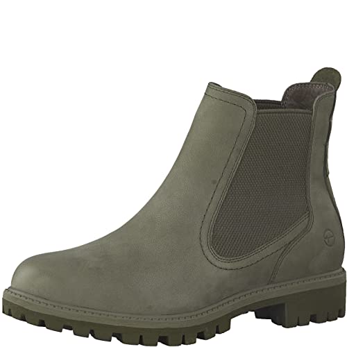 Tamaris Damen Chelsea Boots, Frauen Stiefeletten,Wechselfußbett,TOUCHit-Fußbett,Kurzstiefel,uebergangsschuhe,Light Khaki,37 EU von Tamaris