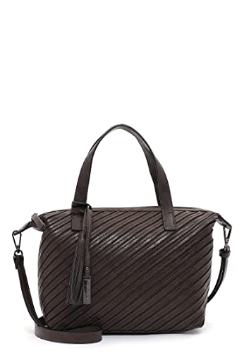 Tamaris Damen Cityshopper Henkeltasche Lasercut Streifen Umhängeriemen Julina 32024, Farbe:Grau von Tamaris