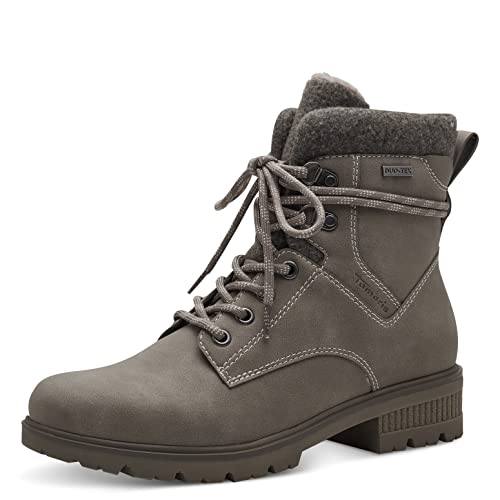 Tamaris Damen Combat Boots, Frauen Stiefeletten,DUOtex,TOUCHit-Fußbett,wasserabweisend,warm gefüttert,bootee,booties,TAUPE,39 EU von Tamaris