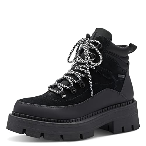 Tamaris Damen Combat Boots, Frauen Stiefeletten,DUOtex,TOUCHit-Fußbett,wasserabweisend,warm gefüttert,uebergangsschuhe,Black,41 EU von Tamaris