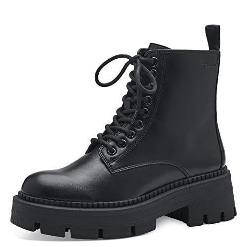 Tamaris Damen Combat Boots, Frauen Stiefeletten,TOUCHit-Fußbett,schnürstiefel,Boots,Stiefel,Bootee,Booties,halbstiefel,Black Uni,36 EU von Tamaris