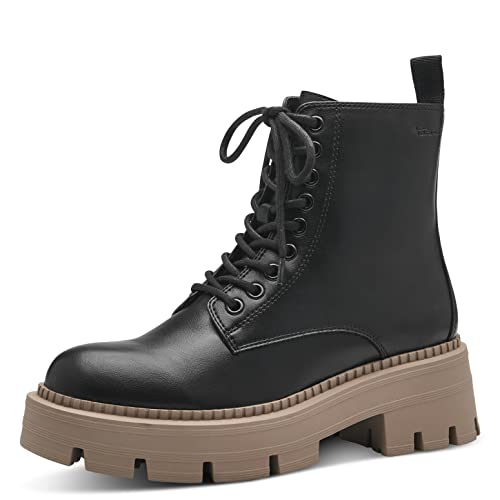 Tamaris Damen Combat Boots, Frauen Stiefeletten,TOUCHit-Fußbett,schnürstiefel,Boots,Stiefel,Bootee,Booties,halbstiefel,Black,36 EU von Tamaris