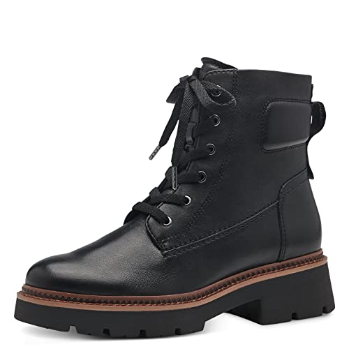 Tamaris Damen Combat Boots, Frauen Stiefeletten,uebergangsschuhe,uebergangsstiefel,schnürstiefel,Boots,Stiefel,Bootee,Booties,Black,41 EU von Tamaris