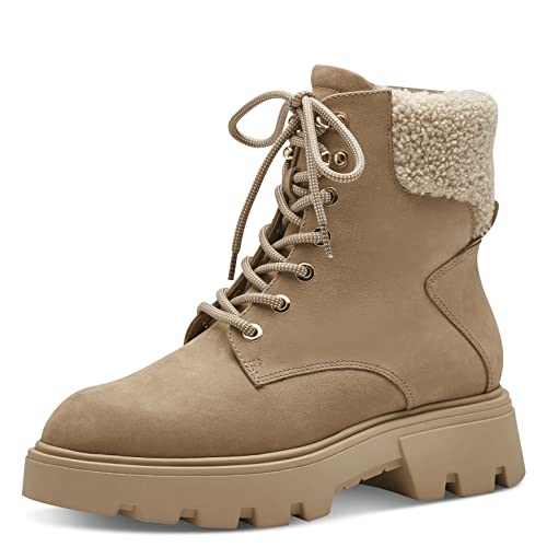 Tamaris Damen Combat Boots, Frauen Stiefeletten,warm gefüttert,winterschuhe,warm,gefüttert,boots,stiefel,bootee,booties,CAMEL,42 EU von Tamaris