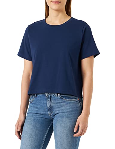 Tamaris Damen Cropped Oversized T-Shirt ASCEA Blau XL von Tamaris