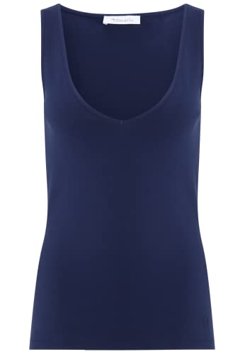 Tamaris Damen Einfaches Tank ANKUM Blau XS von Tamaris