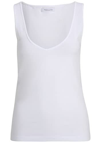 Tamaris Damen Einfaches Tank ANKUM Weiß XL von Tamaris