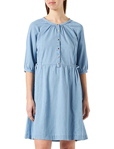 Tamaris Damen Feminines Denim Kleid ANACO Blau 38 von Tamaris