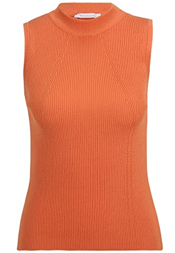 Tamaris Damen Gestricktes Stehkragen Top ANAND Orange 40 von Tamaris