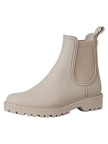 Tamaris Damen Rubberboots Vegan Blockabsatz; GREY/grau; 40 EU von Tamaris