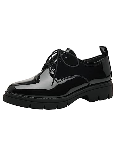Tamaris Damen Schnürer Vegan schwarz 36 von Tamaris