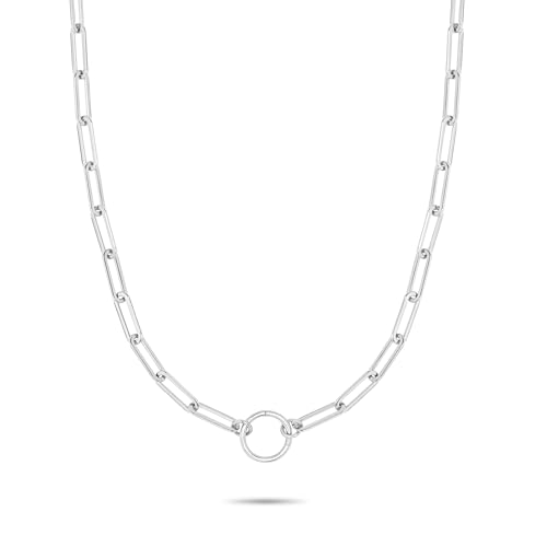 Tamaris Damen Halskette TJ-0677-N-45 aus Edelstahl in Silber von Tamaris