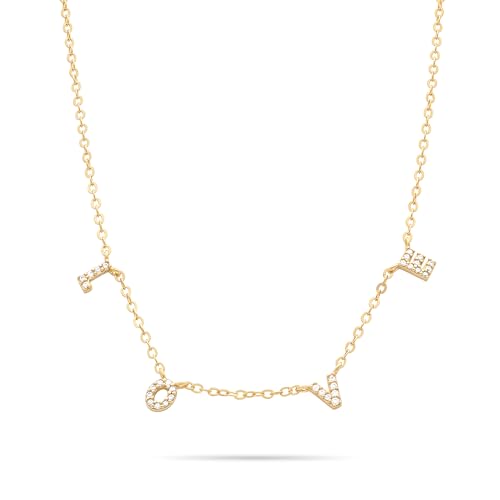 Tamaris Damen Halskette TJ-0699-N-45 aus 925 Silber in IP Gold mit Zirkoniasteinen Tamaris Damen Halskette TJ-0699-N-45 aus 925 Silber in IP Gold mit Zirkoniasteinen von Tamaris