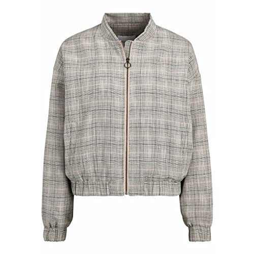Tamaris Damen Karierte Bomber Jacke ATLANTIS Grau 40 von Tamaris
