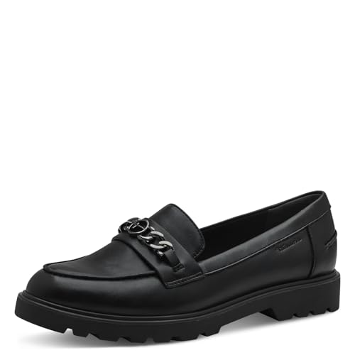 Tamaris Damen Klassische Ballerinas, Frauen Flats,Comfort Lining,TOUCHit-Fußbett,Slip-ons,klassisch elegant,Ballerinen,Black MATT,37 EU von Tamaris