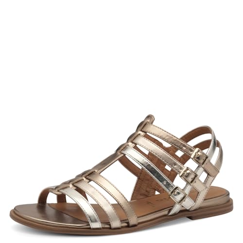 Tamaris Damen Klassische Ballerinas, Frauen Flats,Comfort Lining,TOUCHit-Fußbett,Slip-ons,klassisch elegant,Ballerinen,Bronce Comb,39 EU von Tamaris