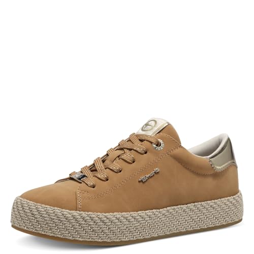 Tamaris Damen Klassische Ballerinas, Frauen Flats,Comfort Lining,TOUCHit-Fußbett,Slip-ons,klassisch elegant,Ballerinen,Camel,37 EU von Tamaris