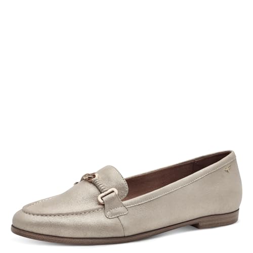 Tamaris Damen Klassische Ballerinas, Frauen Flats,Comfort Lining,TOUCHit-Fußbett,Slip-ons,klassisch elegant,Ballerinen,Champagne,40 EU von Tamaris