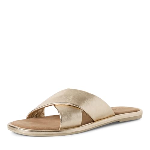 Tamaris Damen Klassische Ballerinas, Frauen Flats,Comfort Lining,TOUCHit-Fußbett,Slip-ons,klassisch elegant,Ballerinen,Gold,38 EU von Tamaris