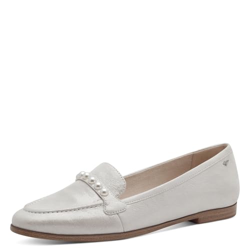 Tamaris Damen Klassische Ballerinas, Frauen Flats,Comfort Lining,TOUCHit-Fußbett,Slip-ons,klassisch elegant,Ballerinen,Silver,42 EU von Tamaris