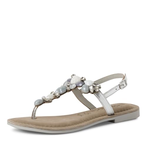 Tamaris Damen Klassische Ballerinas, Frauen Flats,Comfort Lining,TOUCHit-Fußbett,Slip-ons,klassisch elegant,Ballerinen,Silver Comb,36 EU von Tamaris