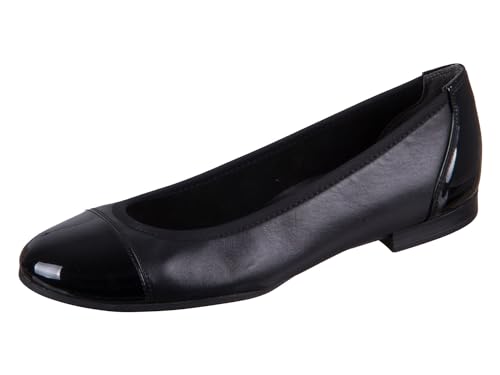 Tamaris Damen Klassische Ballerinas, Frauen Flats,Sommerschuhe,Slipper,Ballerina-Schuhe,Ballett-Schuhe,Ballet-Flats,Ausgehschuhe,Black,39 EU von Tamaris