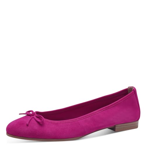 Tamaris Damen Klassische Ballerinas, Frauen Flats,Sommerschuhe,Slipper,Ballerina-Schuhe,Ballett-Schuhe,Ballet-Flats,Ausgehschuhe,Fuxia,38 EU von Tamaris