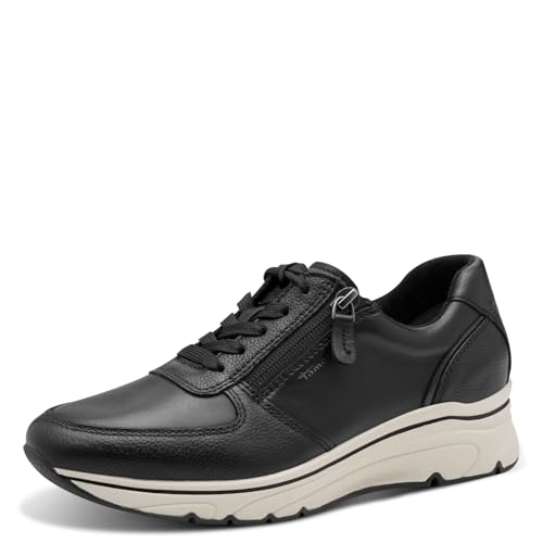 Tamaris Damen Low-Top Sneaker, Frauen Halbschuhe,Wechselfußbett,Halbschuhe,straßenschuhe,Strassenschuhe,Sportschuhe,Turnschuhe,Black,40 EU von Tamaris