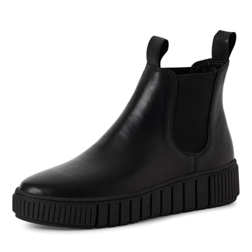 Tamaris Damen Chelsea Boots, Frauen Stiefeletten,Wechselfußbett,Comfort Lining,Booties,halbstiefel,Kurzstiefel,Black Leather,37 EU Tamaris Damen Chelsea Boots, Frauen Stiefeletten,Wechselfußbett,Comfort Lining,Booties,halbstiefel,Kurzstiefel,Black Leather,37 EU von Tamaris