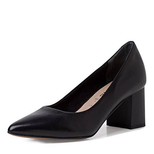 Tamaris Damen Klassische Pumps, Frauen Absatzschuhe,Comfort Lining,TOUCHit-Fußbett,stöckelschuhe,high Heels,Heels,Black Leather,40 EU von Tamaris