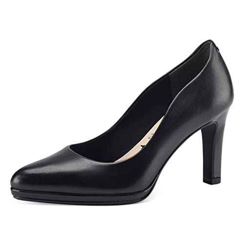 Tamaris Damen Klassische Pumps, Frauen Absatzschuhe,TOUCHit-Fußbett,Absatzschuhe,high Heels,Heels,hochhackige Schuhe,Black LEA./PAT,41 EU von Tamaris