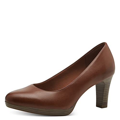 Tamaris Damen Klassische Pumps, Frauen Absatzschuhe,TOUCHit-Fußbett,Ausgehschuhe,Abendschuhe,Court Shoes,stöckelschuhe,büro,Cognac,39 EU von Tamaris