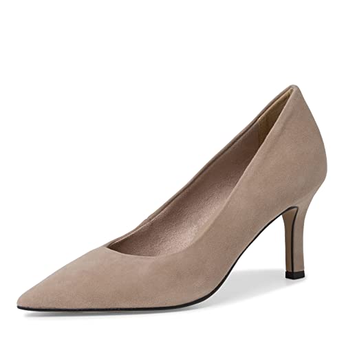 Tamaris Damen Klassische Pumps, Frauen Absatzschuhe,TOUCHit-Fußbett,stöckelschuhe,Hochzeitsschuhe,Brautschuhe,elegant,edel,Taupe,39 EU von Tamaris