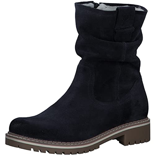 Tamaris Damen Klassische Stiefel, Frauen Stiefel,Wechselfußbett,DUOtex,wasserabweisend,warm gefüttert,lederstiefel,Winterstiefel,Navy,37 EU von Tamaris