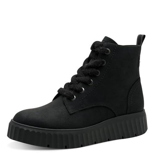 Tamaris Damen Klassische Stiefel, Frauen Stiefel,Wechselfußbett,schnürstiefel,reißverschluss,Boots,Winterstiefel,Winterschuhe,Black,38 EU von Tamaris