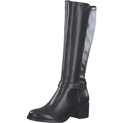 Tamaris Damen Klassische Stiefel, Frauen Stiefel,uebergangsschuhe,langschaftstiefel,hoher Absatz,Boots,Winterstiefel,Winterschuhe,Black,41 EU von Tamaris