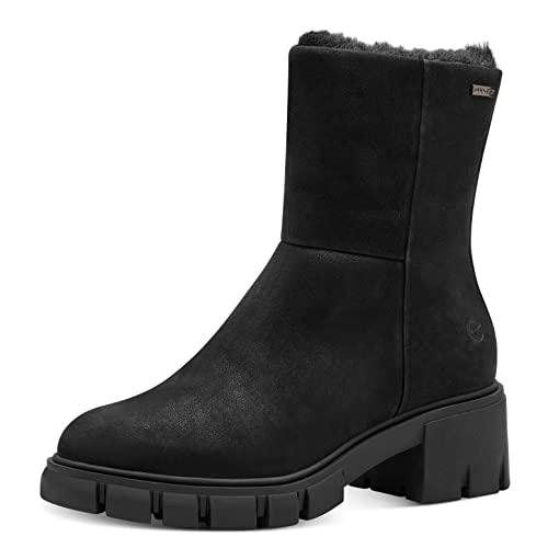 Tamaris Damen Klassische Stiefeletten, Frauen Stiefeletten,DUOtex,TOUCHit-Fußbett,wasserabweisend,warm gefüttert,Bootee,Booties,Black,37 EU von Tamaris