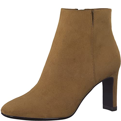 Tamaris Damen Klassische Stiefeletten, Frauen Stiefeletten,Kurzstiefel,uebergangsschuhe,uebergangsstiefel,hoher Absatz,Stiletto,Cognac,37 EU von Tamaris