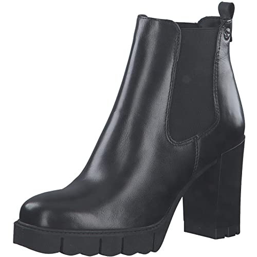 Tamaris Damen Klassische Stiefeletten, Frauen Stiefeletten,TOUCHit-Fußbett,Kurzstiefel,uebergangsschuhe,uebergangsstiefel,flach,Black,37 EU von Tamaris